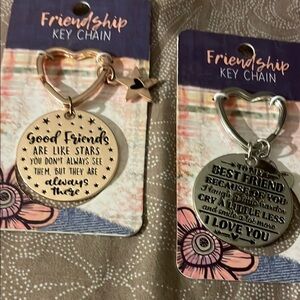 Friendship Key Chain Set - Gold and Silver